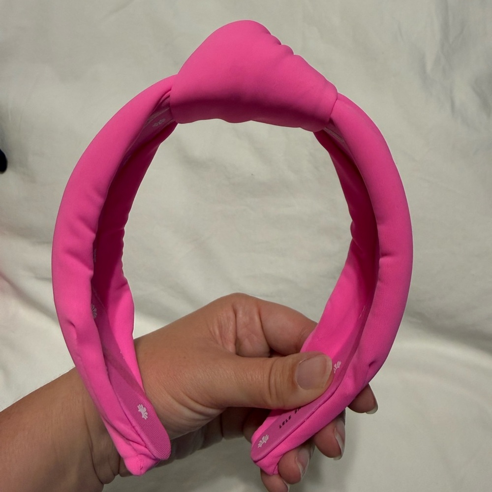 Lele Sadoughi Pink Neoprene headband